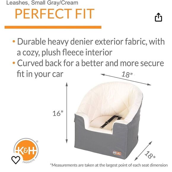 K&H Bucket Booster Collapsible Pet Seat Small, dogs up to 20 lbs. NWT - Picture 2 of 6